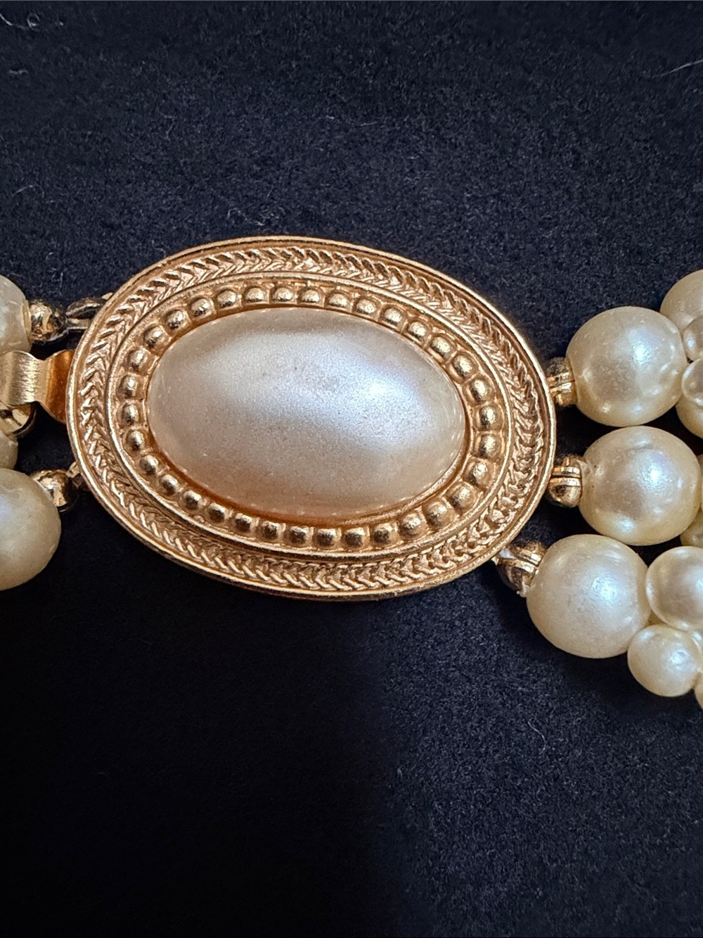 Carolee Ivory Multi-Strand Faux Pearl Necklace with Gold-Tone Clasp - Picture 2 of 11